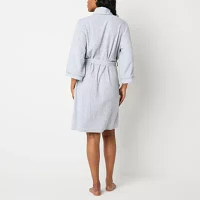 Liz Claiborne Womens Waffle 3/4 Sleeve Knee Length Robe