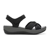 Clarks Womens Arla Daisy Wedge Sandals