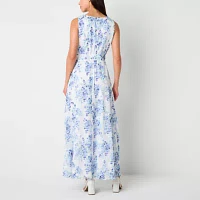R & K Originals Womens Sleeveless Floral Maxi Dress