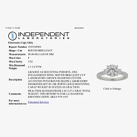 Love Lives Forever (F / Vs2) Womens 2 1/2 CT. T.W. Lab Grown White Diamond 10K Gold Round Side Stone Eternity Engagement Ring