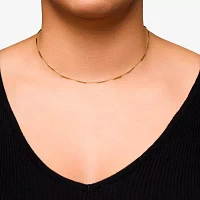 10K Gold 16 Inch Solid Fashion Chain Necklace