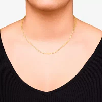 10K Gold 18 Inch Hollow Fashion Chain Necklace