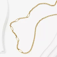 10K Gold 18 Inch Hollow Rolo Chain Necklace