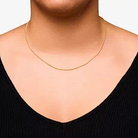 Womens 14K Gold 18 Inch Popcorn Chain Necklace