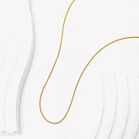 Womens 14K Gold 18 Inch Popcorn Chain Necklace