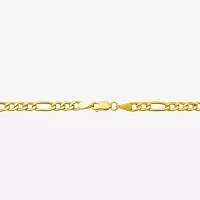 Made in Italy 10K Gold Inch Semisolid Figaro Chain Bracelet