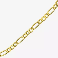 Made in Italy 10K Gold Inch Semisolid Figaro Chain Bracelet