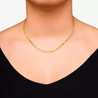 Made in Italy 10K Gold Inch Hollow Figaro Chain Necklace