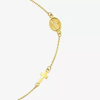 14K Gold Inch Solid Link Link Bracelet