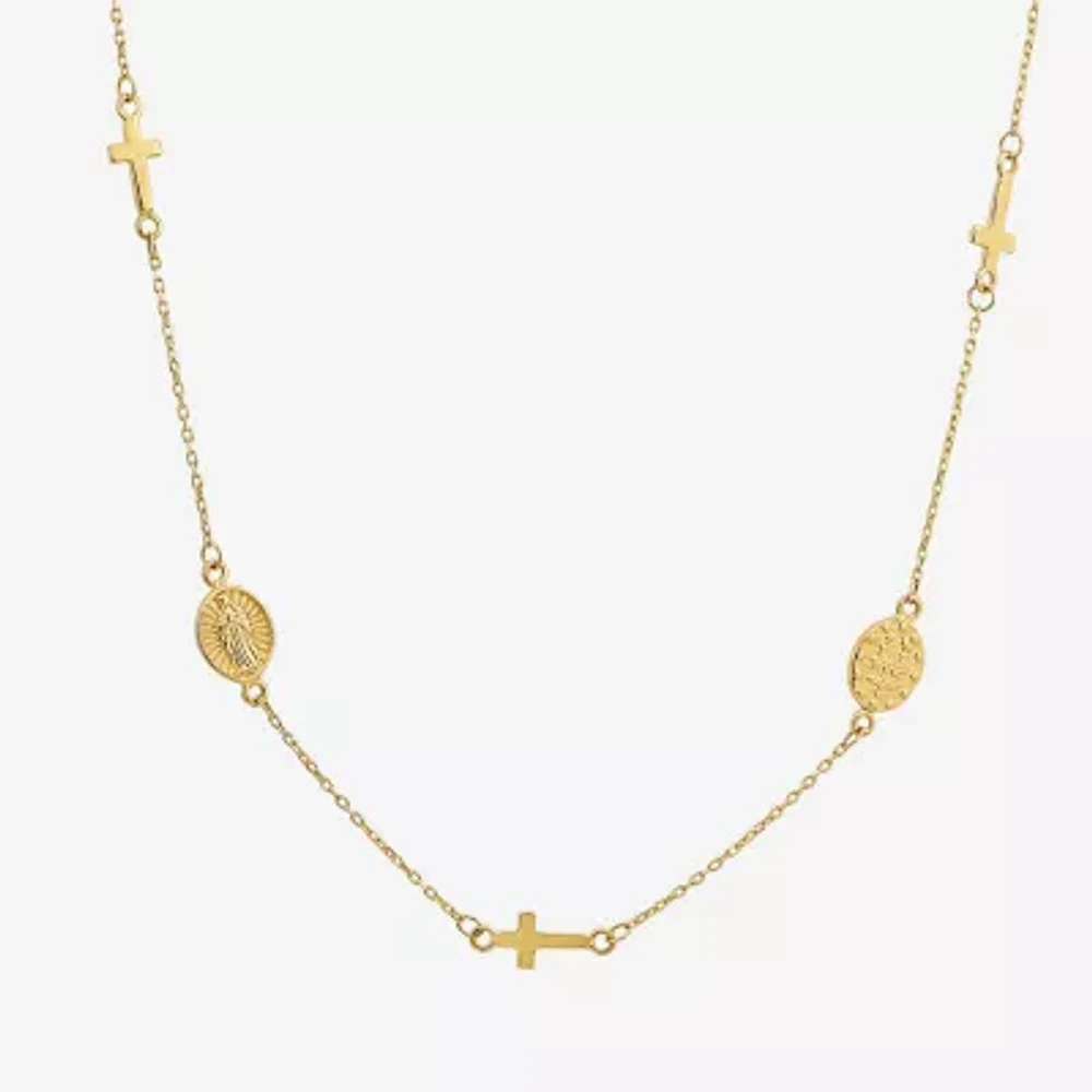 Womens 16 Inch 14K Gold Link Necklace