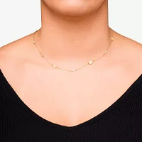 Womens 16 Inch 14K Gold Link Necklace