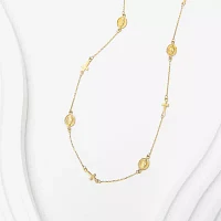 Womens 16 Inch 14K Gold Link Necklace