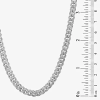 Mens Sterling Silver 22 Inch Link Chain Necklace
