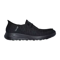 Skechers Womens Go Walk Max Free Hands Slip-Ins Slip-On Walking Shoes Wide Width