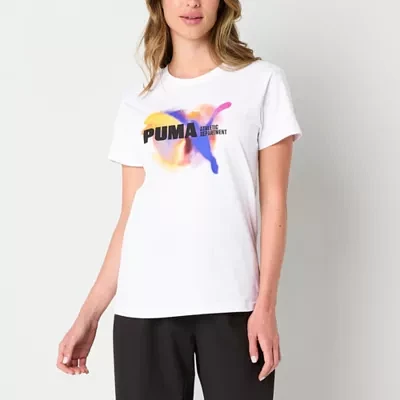 PUMA Womens Crew Neck Short Sleeve T-Shirt