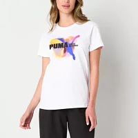 PUMA Womens Crew Neck Short Sleeve T-Shirt