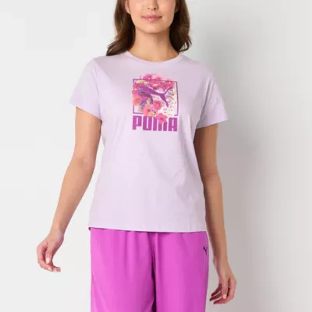 PUMA Womens Crew Neck Short Sleeve T-Shirt