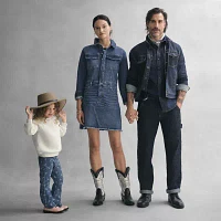 Okie Dokie Toddler & Little Girls Adjustable Waist Stretch Fabric Flare Leg Jean