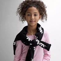 Thereabouts Little & Big Girls V Neck Long Sleeve Floral Cardigan