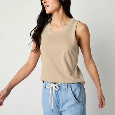 a.n.a Womens Tall U Neck Sleeveless Tank Top