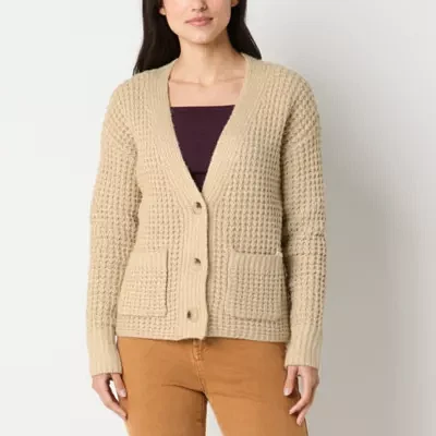 a.n.a Womens V Neck Long Sleeve Button Cardigan