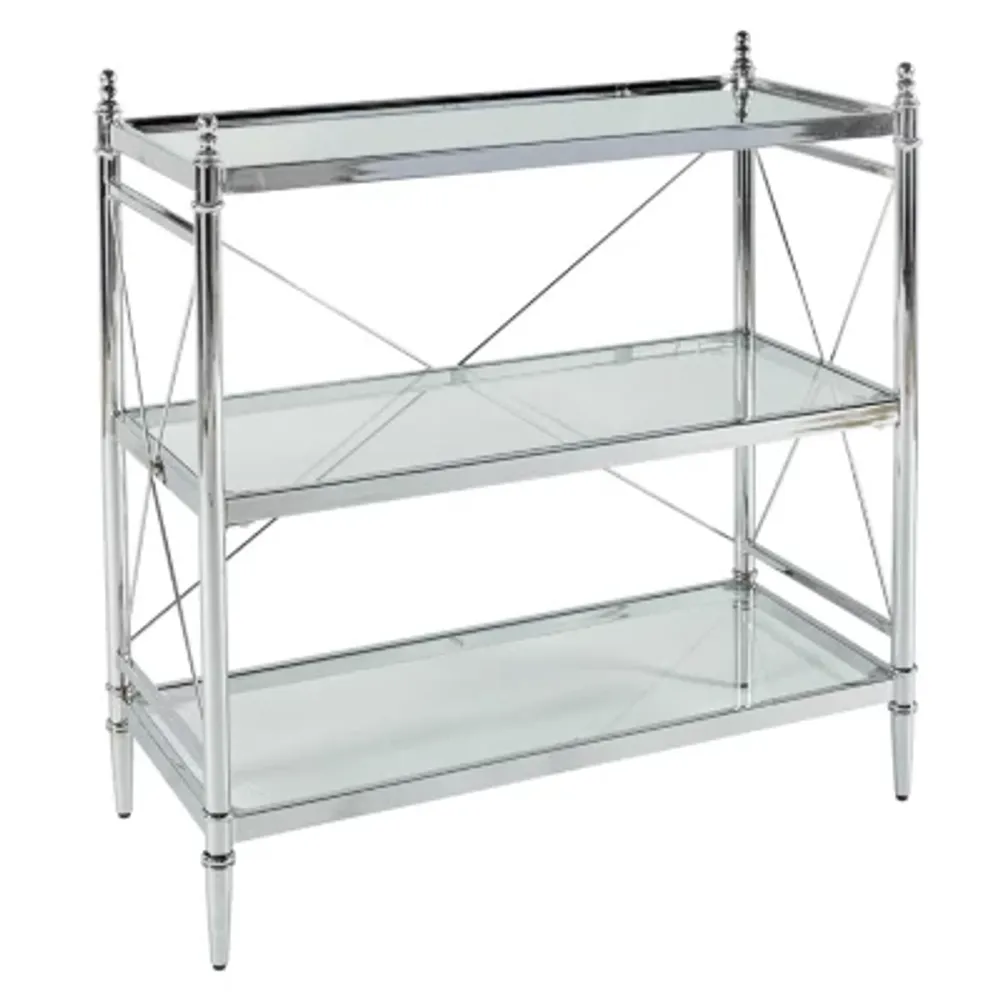 Pinnacle Chrome and Glass Bathroom Shelf