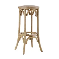 Rae Rattan Seat Backless Bar Stool