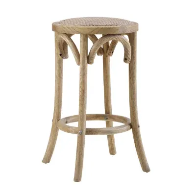 Rae Rattan Seat Backless Counter Stool