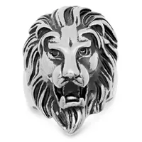 Steeltime Lion Mens Stainless Steel Fashion Ring