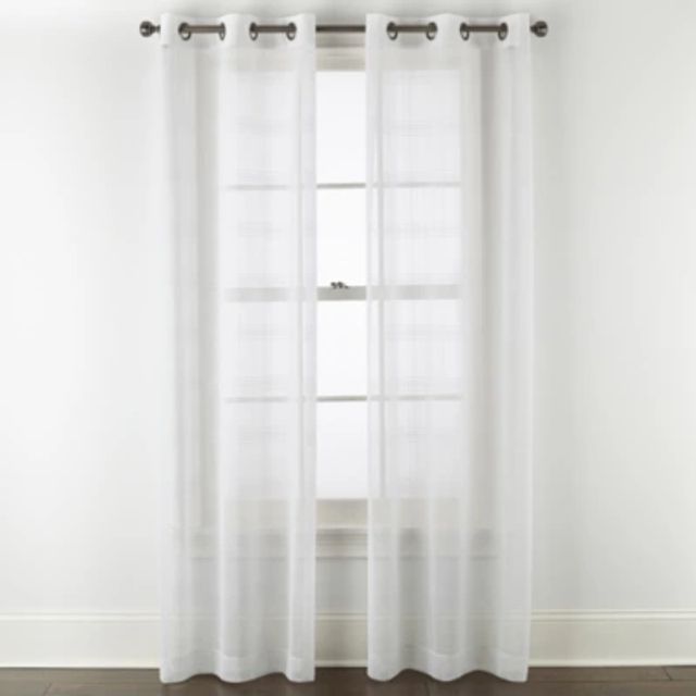 Regal Home Spiral Sheer Grommet Top Set of 2 Curtain Panel - JCPenney