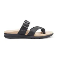 Eastland Womens Sienna Adjustable Strap Flat Sandals