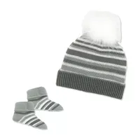 3 Stories Trading Company Baby Knit Hat & Booties - 3 Pieces