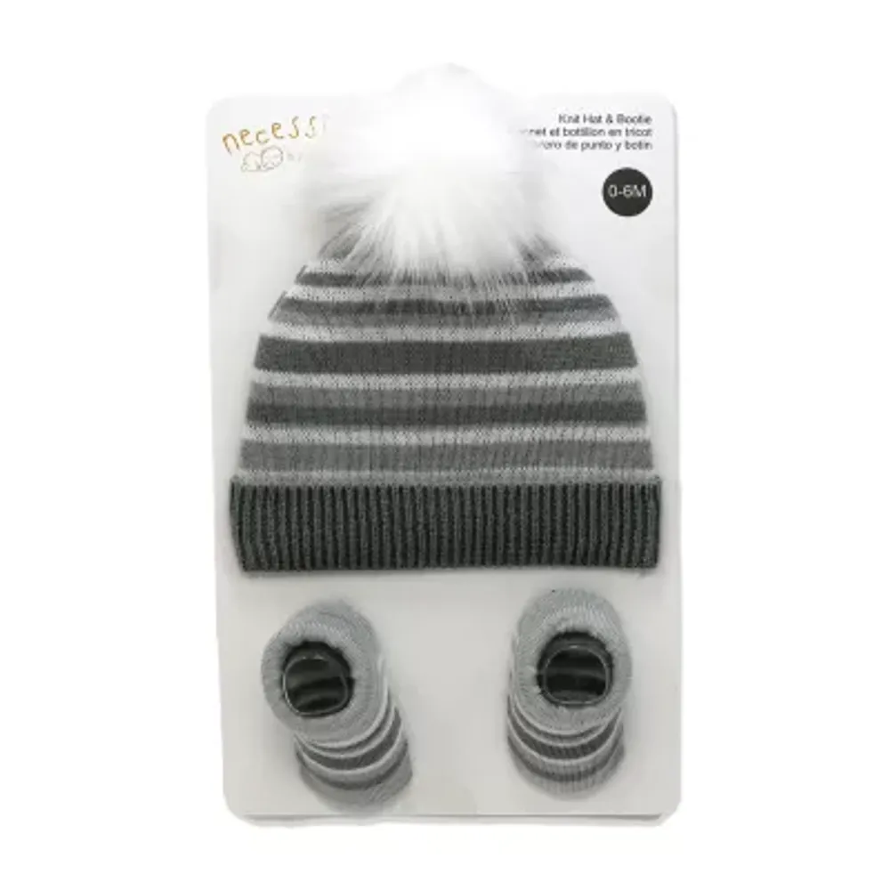 3 Stories Trading Company Baby Knit Hat & Booties - 3 Pieces