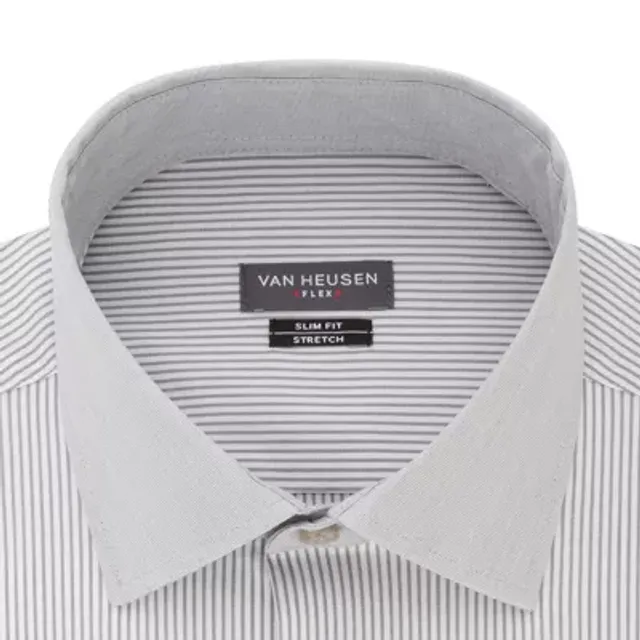 Van Heusen Men's Slim-Fit Flex Collar Stretch Solid Dress Shirt