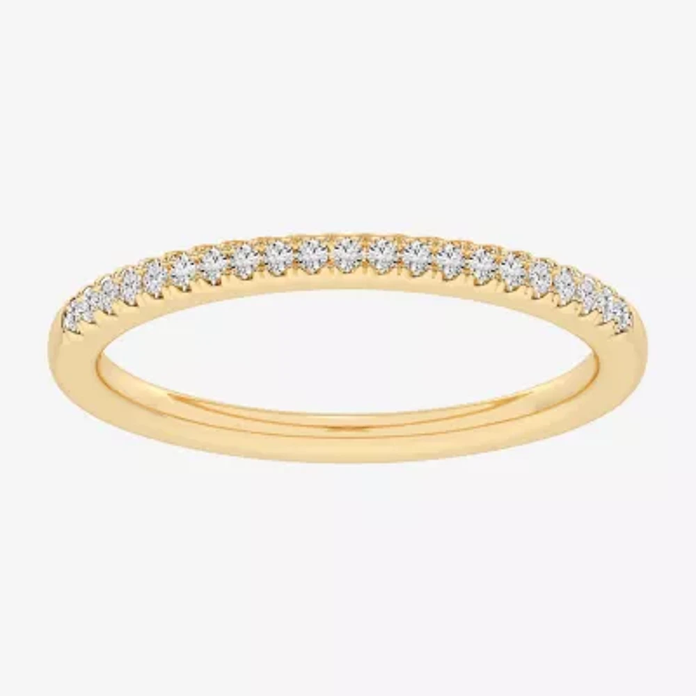 G-H / Si1-Si2) 1/10 CT. T.W. Lab Grown White Diamond 14K Gold Wedding Band