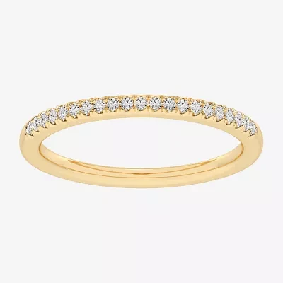 G-H / Si1-Si2) 1/10 CT. T.W. Lab Grown White Diamond 14K Gold Wedding Band