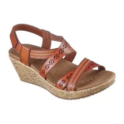 Skechers Womens Beverlee Delicate Glow Wedge Sandals