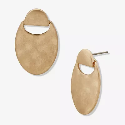 a.n.a Gold Tone Round Drop Earrings