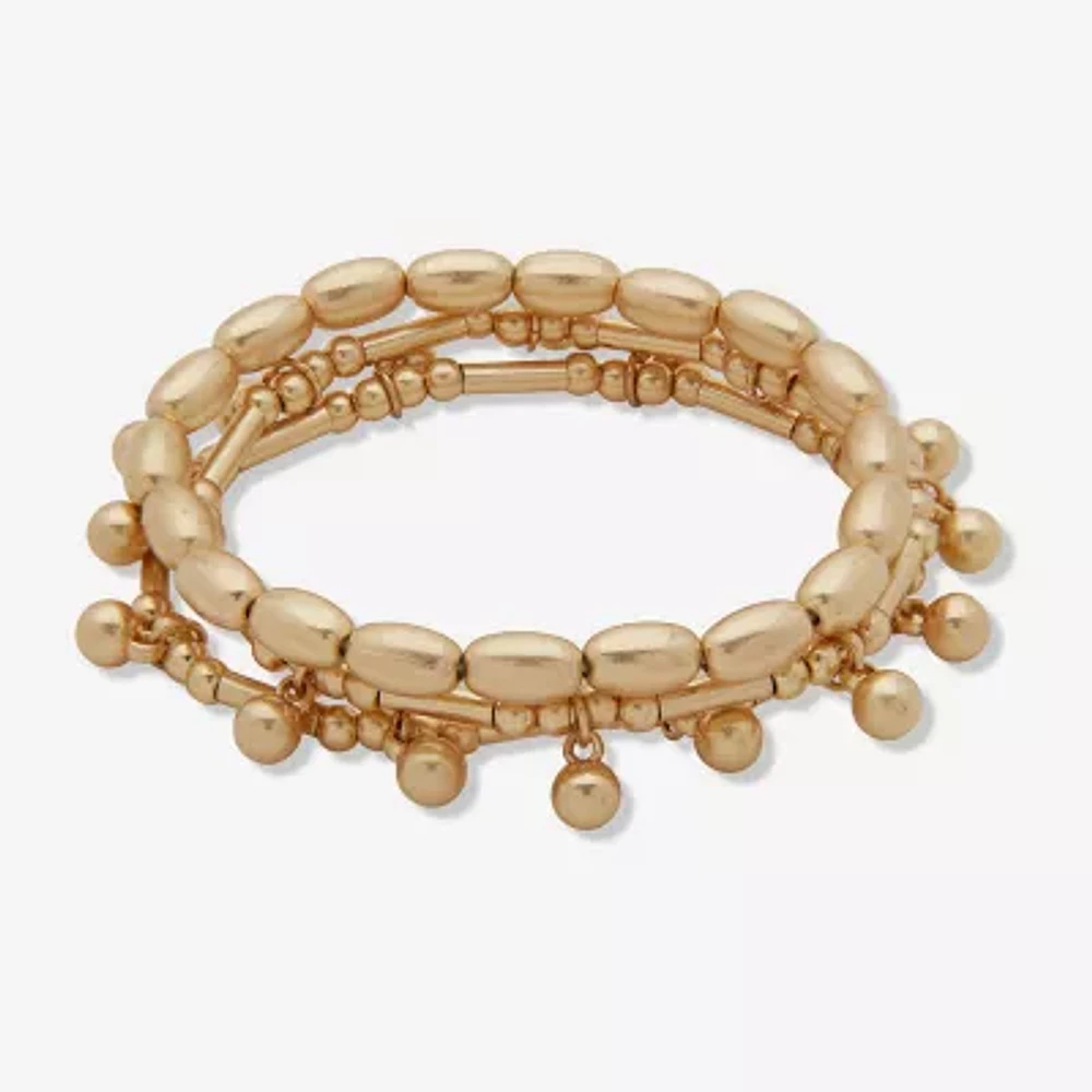 a.n.a Gold Tone 3-pc. Round Bracelet Set