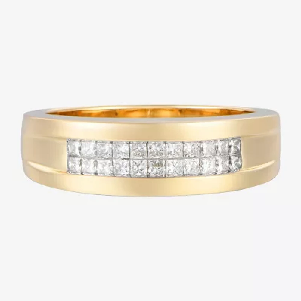 (F / Vs2) 8MM 1/2 CT. T.W. Lab Grown White Diamond 14K Gold Wedding Band