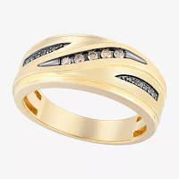 9M 1/ CT. T.W. Natural Diamond 10K Gold Wedding Band