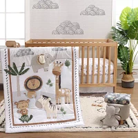 The Peanutshell Organic Sarari  Serenity 4-pc. Crib Bedding Set