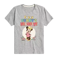 Disney Collection Little & Big Girls Crew Neck Short Sleeve Minnie Mouse Graphic T-Shirt