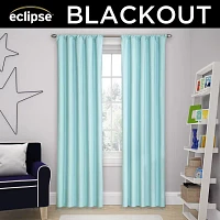 Eclipse Kendall Kids Thermaback Energy Saving Blackout Rod Pocket Single Curtain Panel