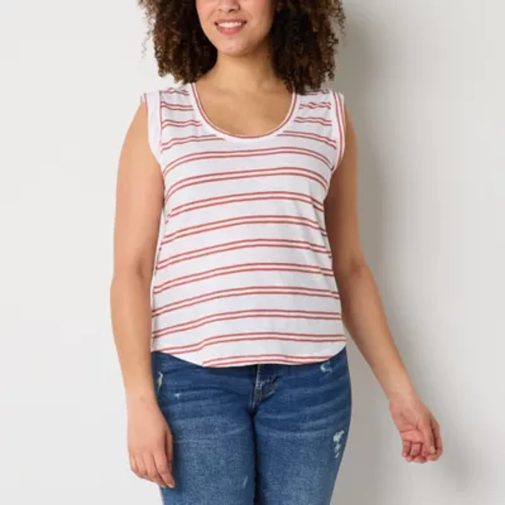 a.n.a Womens Tall U Neck Sleeveless Tank Top