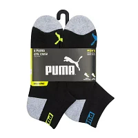 PUMA 6 Pair Quarter Ankle Socks Mens