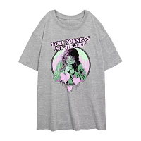 Juniors The Exorcist You Possess My Heart Womens Crew Neck Short Sleeve Graphic T-Shirt