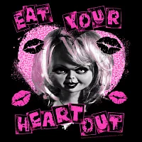 Juniors Chucky Eat Your Heart Out Tee Womens Crew Neck Short Sleeve Graphic T-Shirt