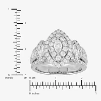 Womens CT. T.W. Natural White Diamond 14K White Gold Engagement Ring