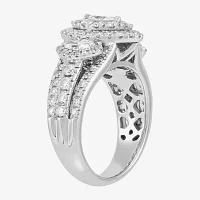 Womens CT. T.W. Natural White Diamond 14K White Gold Engagement Ring